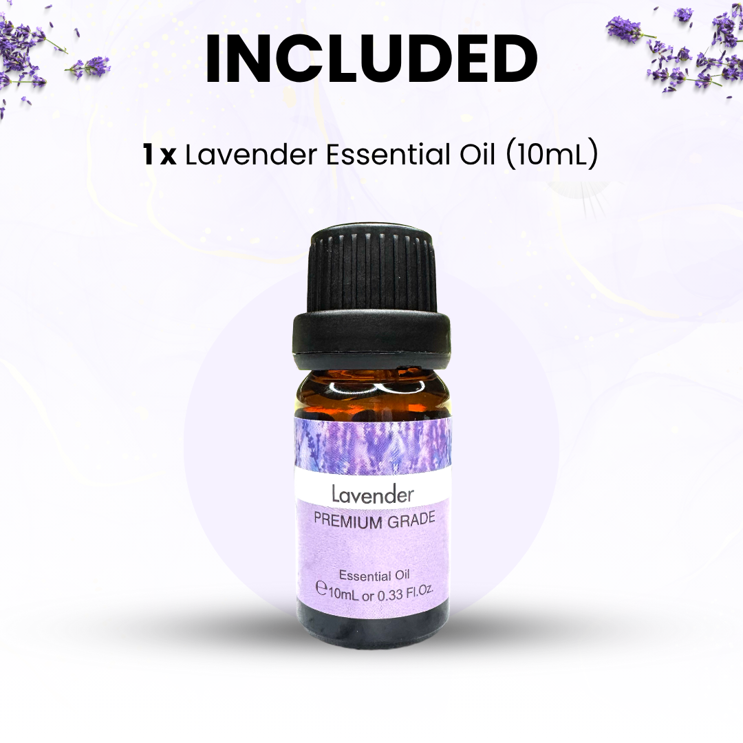 Lavender Essential Oil – 100% Pure & Natural – Therapeutic Grade Aromatherapy Oil for Diffusers, Relaxation, and Sleep – 10mL Glass Bottle