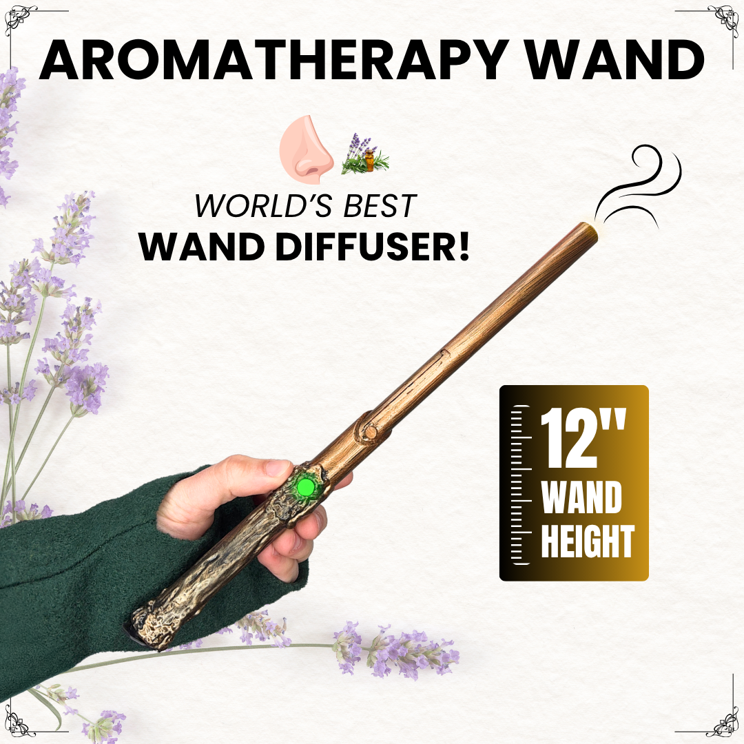 Aromatherapy Wand Diffuser - Battery with Button Activation - Portable & Rechargeable